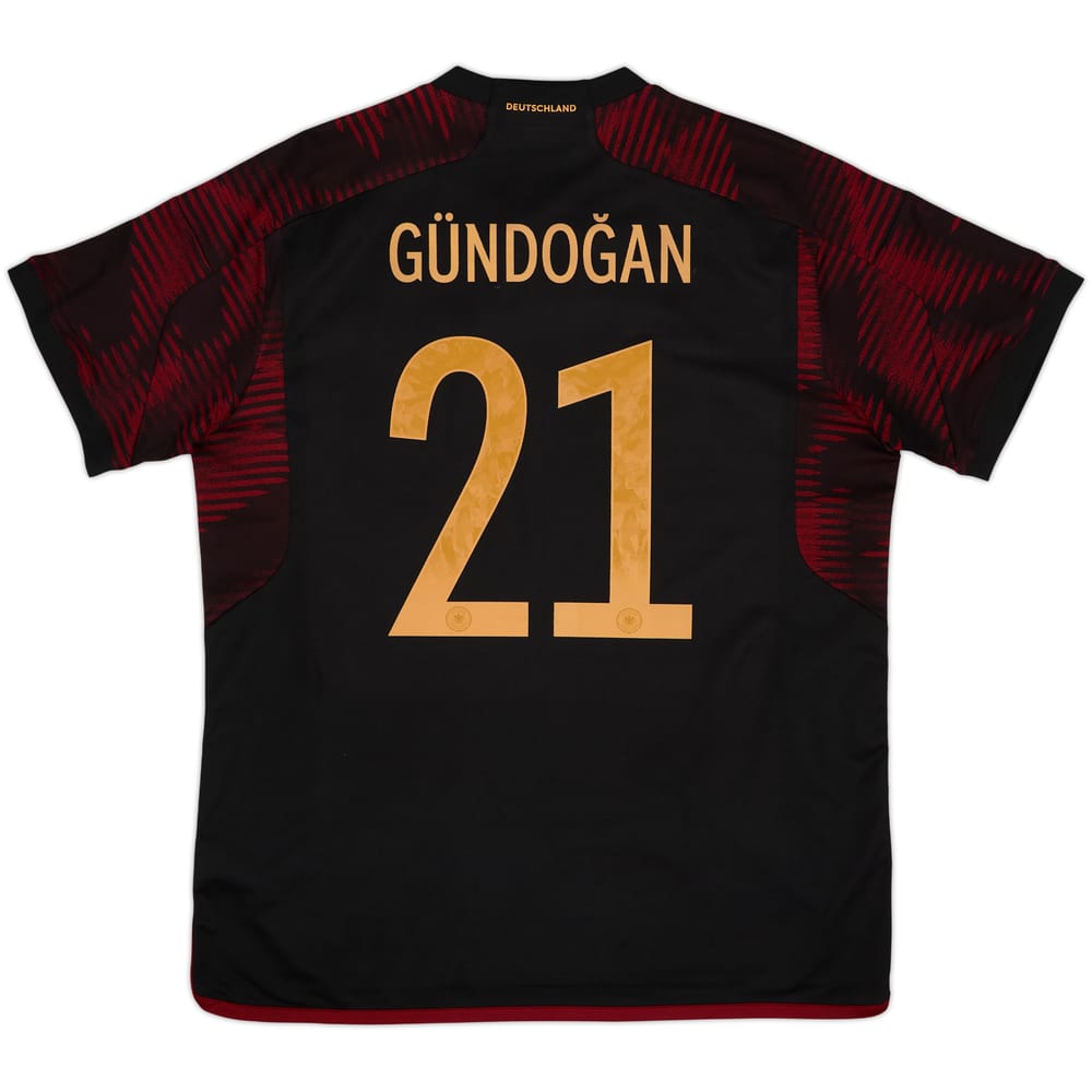 Camiseta de visitante de Alemania 2022-23 Gundogan #21 - 9/10 - (XL)