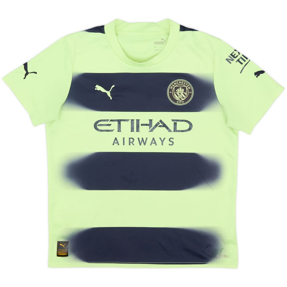 Camiseta de la tercera equipación del Manchester City 2022-23 - 5/10 - (Niños M)