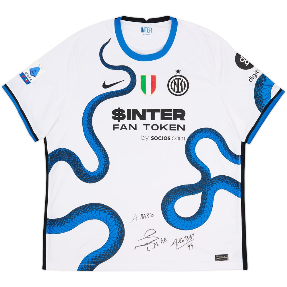2021-22 Inter Milan Signed Away Shirt - 8/10 - (XXL)