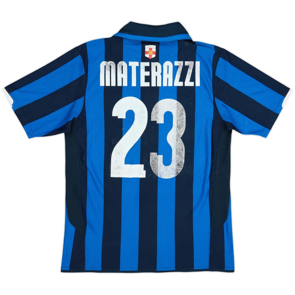 2007-08 Inter Milan Centenary Home Shirt Materazzi #23 - 5/10 - (M)