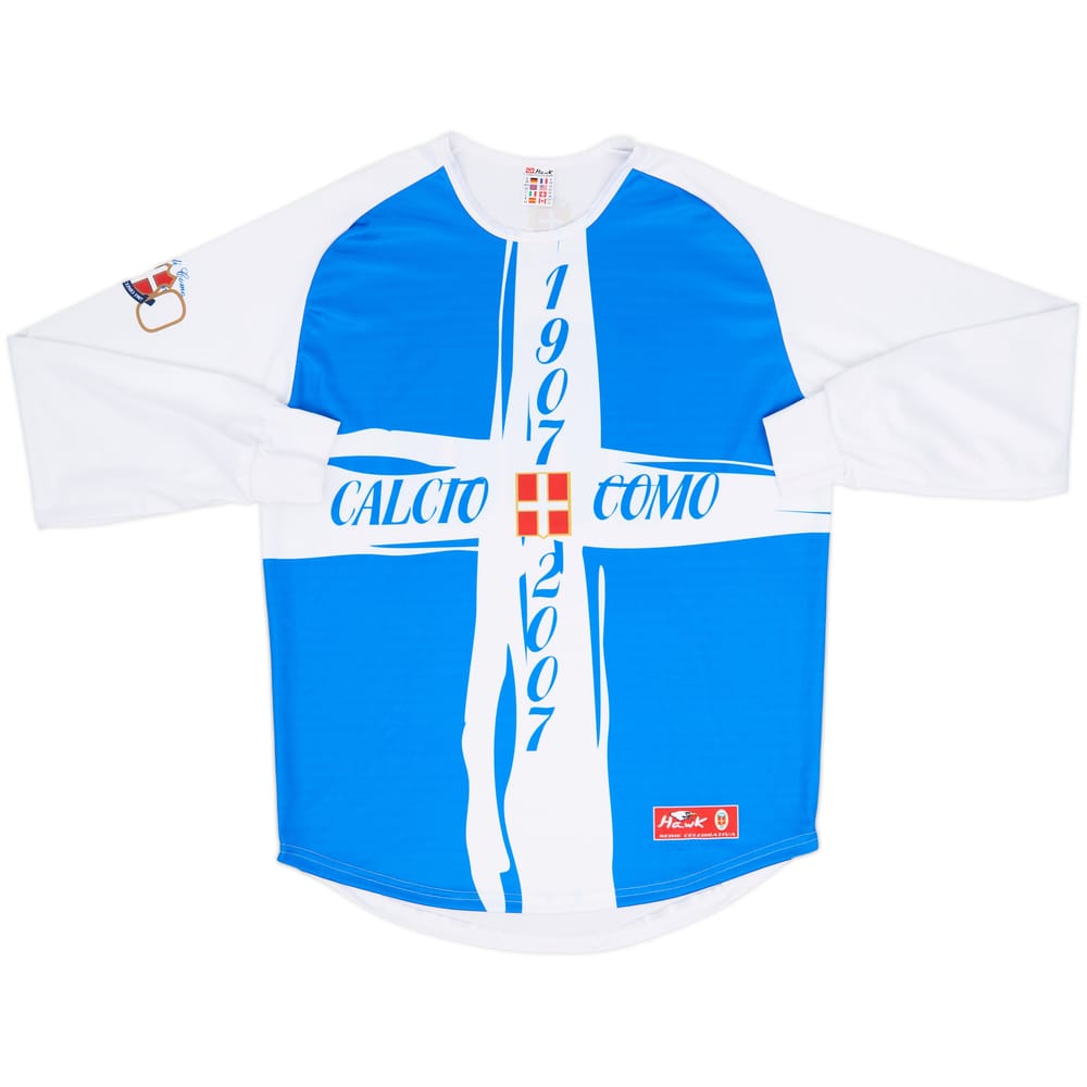 2007-08 Como Centenary L/S Shirt #100 - 9/10 - (XL)