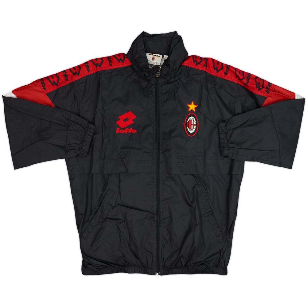 1995-96 AC Milan Lotto Hooded Track Jacket - 8/10 - (M)