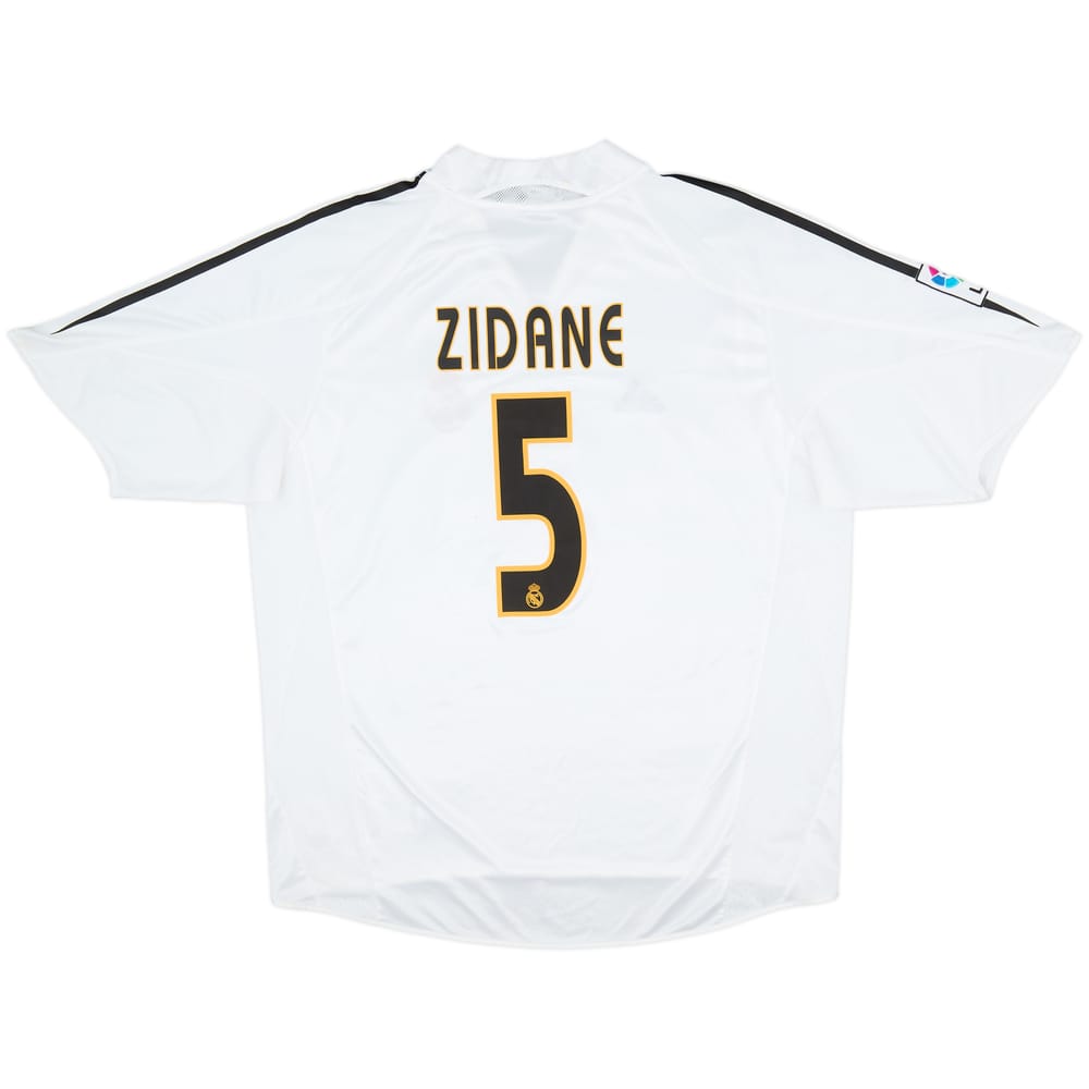 2004-05 Real Madrid Home Shirt Zidane #5 - 6/10 - (XL)