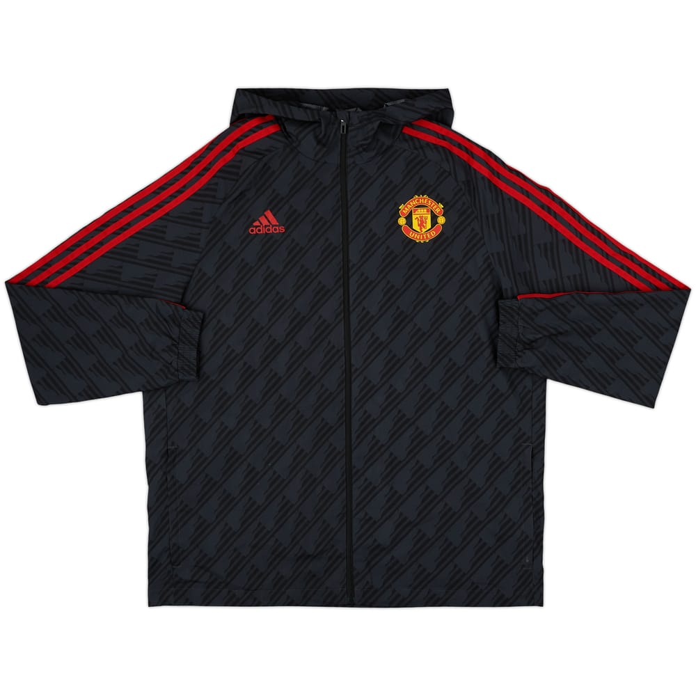 2022-23 Manchester United adidas Hooded Track Jacket - 8/10 - (XXL)