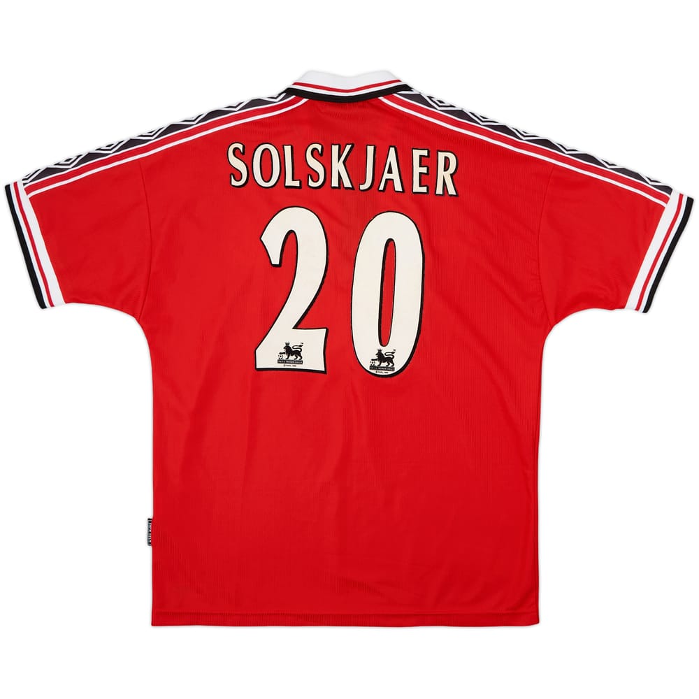 1998-00 Manchester United Home Shirt Solskjaer #20 - 8/10 - (M)