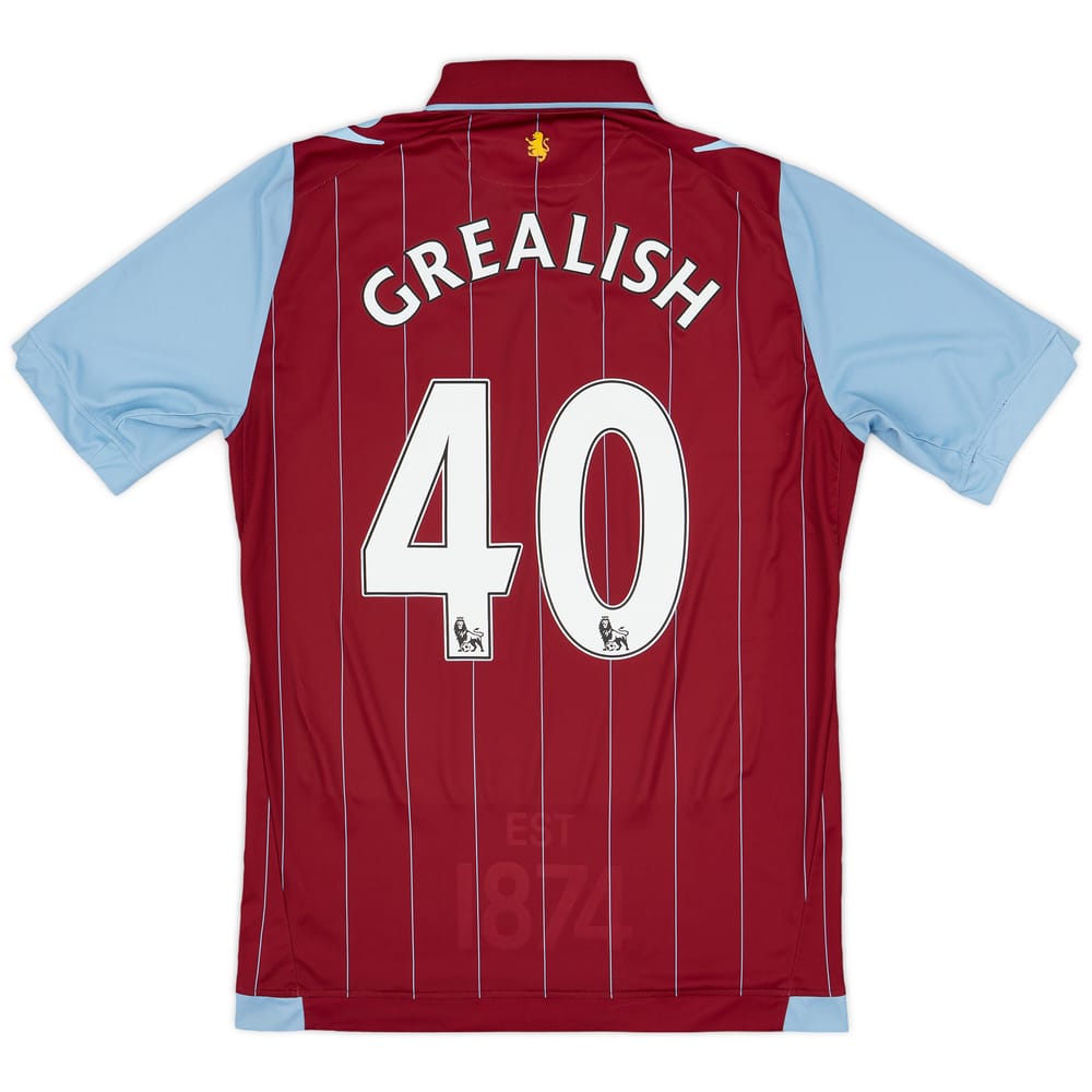 2014-15 Aston Villa Home Shirt Grealish #40 - 5/10 - (L)