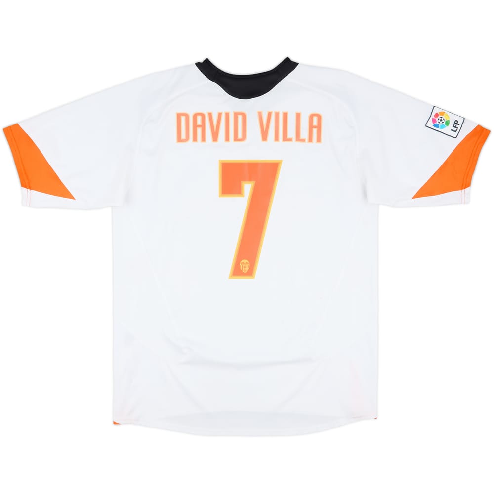 2005-06 Valencia Home Shirt David Villa #7 - 7/10 - (L)