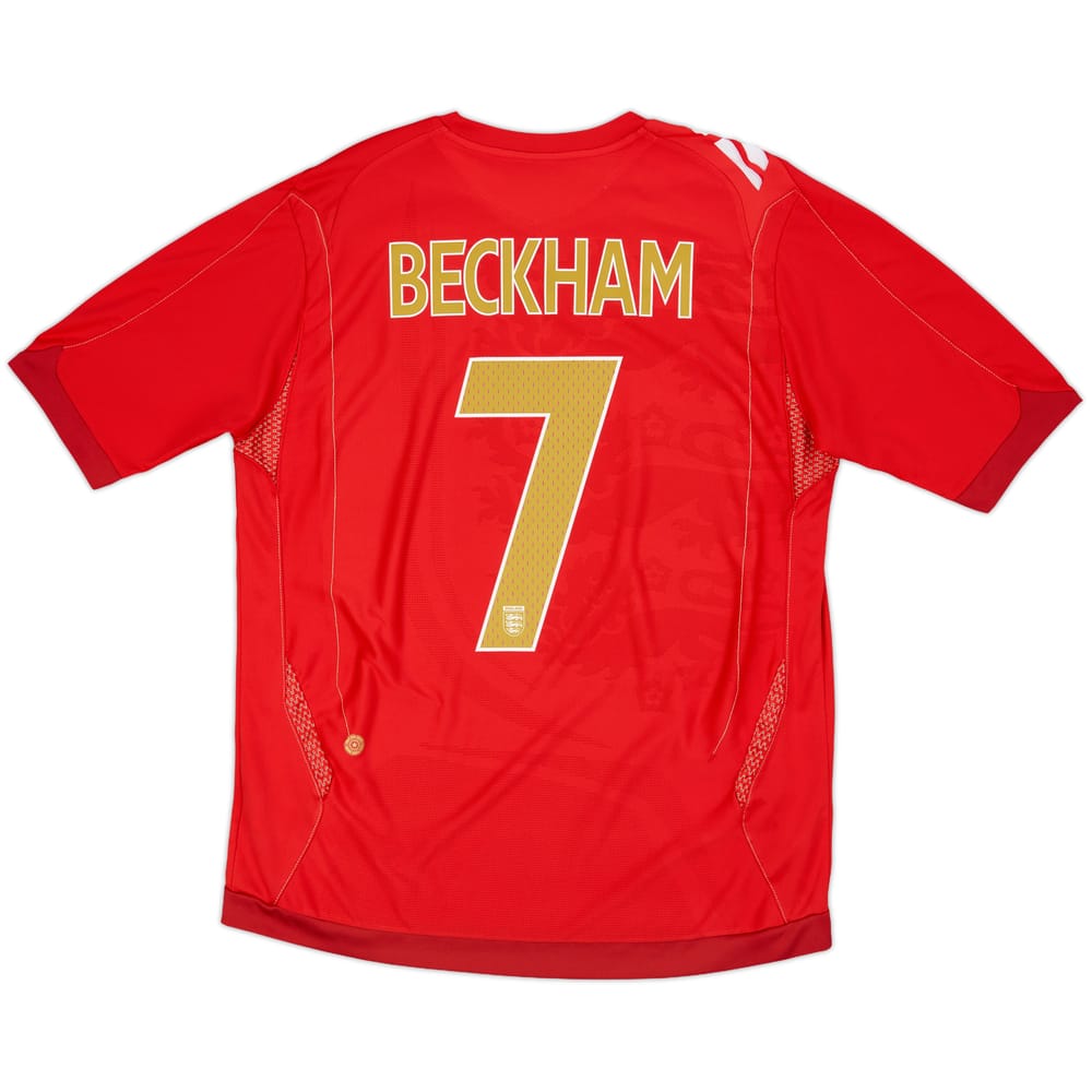 2006-08 England Away Shirt Beckham #7 - 7/10 - (L)