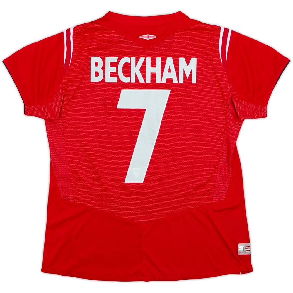 2004-06 England Away Shirt Beckham #7 - 8/10 - (Women's M)