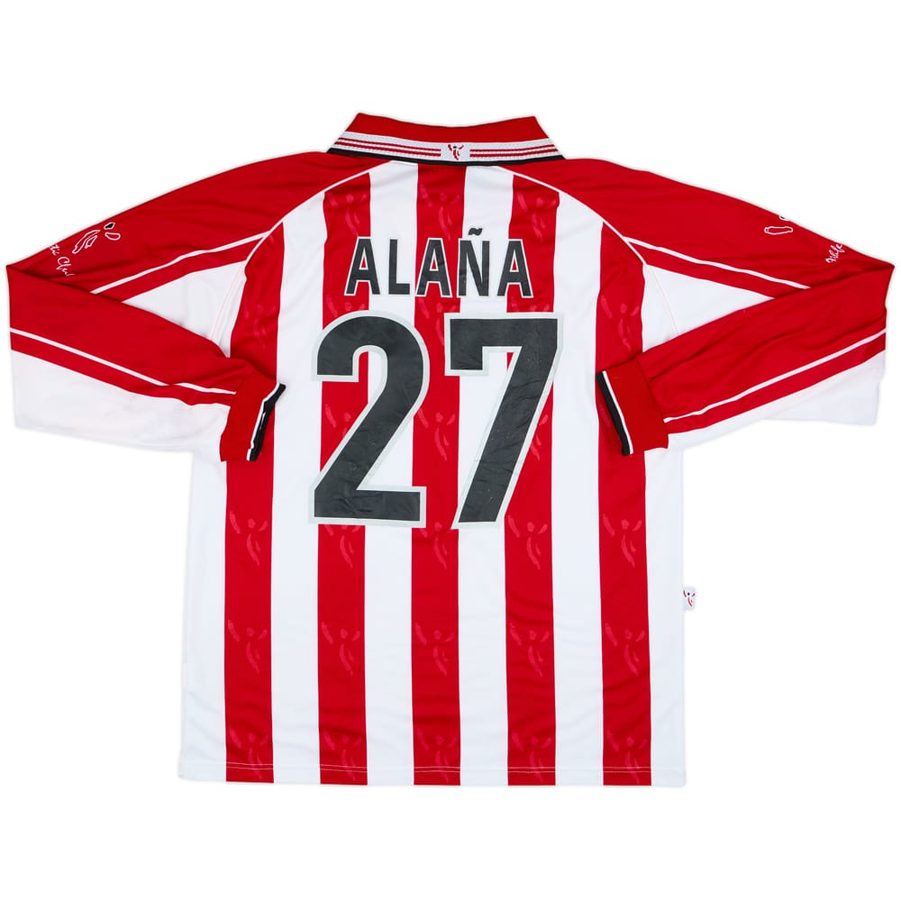 Camiseta de local de manga larga del Athletic Bilbao 2001-04 Alana #27 - 5/10 - (XXL)
