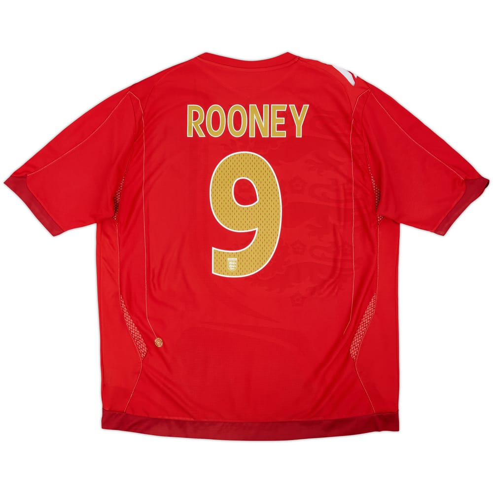 2006-08 England Away Shirt Rooney #9 - 6/10 - (XXL)