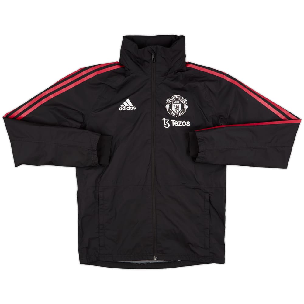 2021-22 Manchester United adidas Hooded Rain Jacket - 10/10 - (XS)
