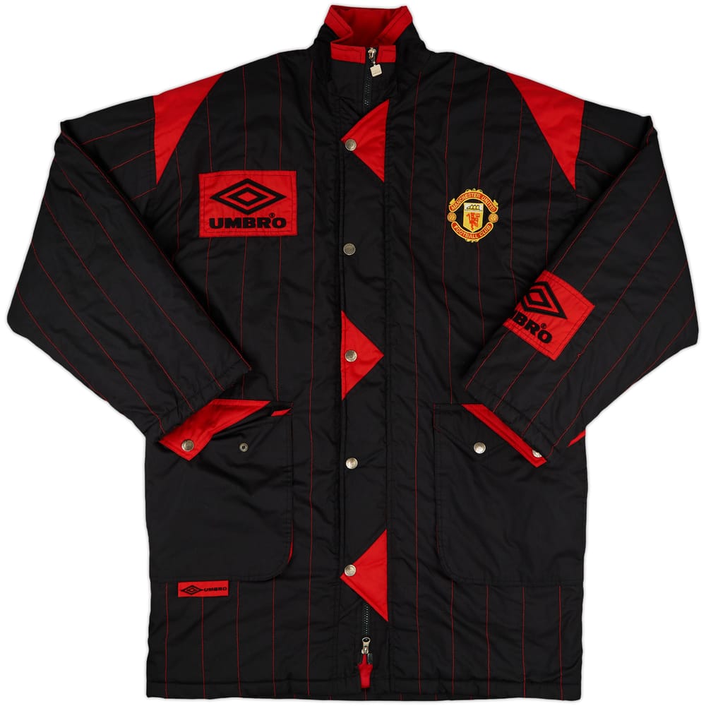 1992-93 Manchester United Umbro Padded Bench Coat - 8/10 - (L)