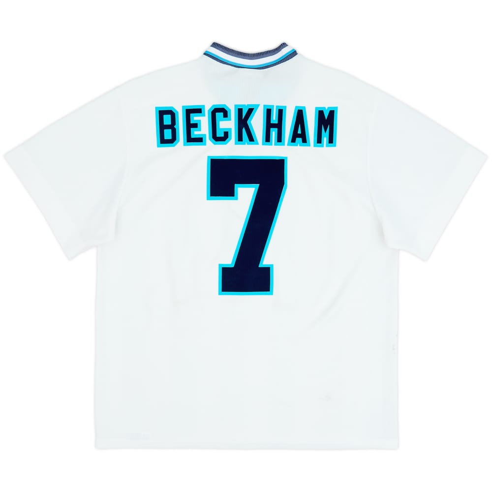 1995-97 Inglaterra Camiseta Local Beckham #7 - 5/10 - (XL)