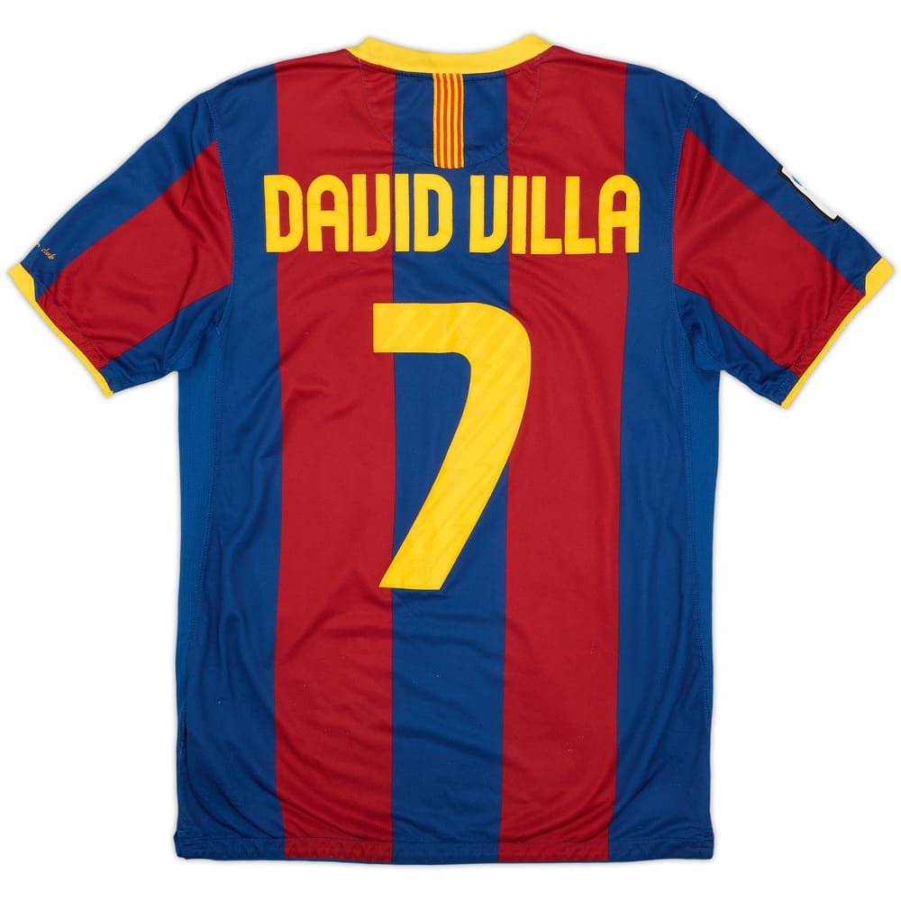 2010-11 Barcelona Home Shirt David Villa #7 - 7/10 - (S)