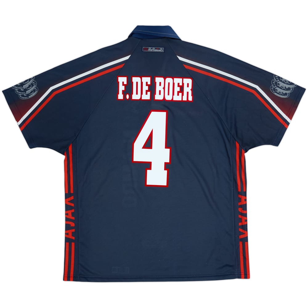 1997-98 Ajax Away Shirt F. De Boer #4 - 8/10 - (XL)