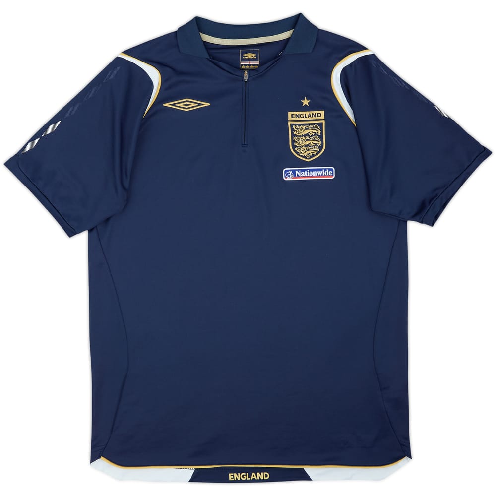 2004-06 England Umbro 1/4 Zip Polo Shirt - 8/10 - (M)