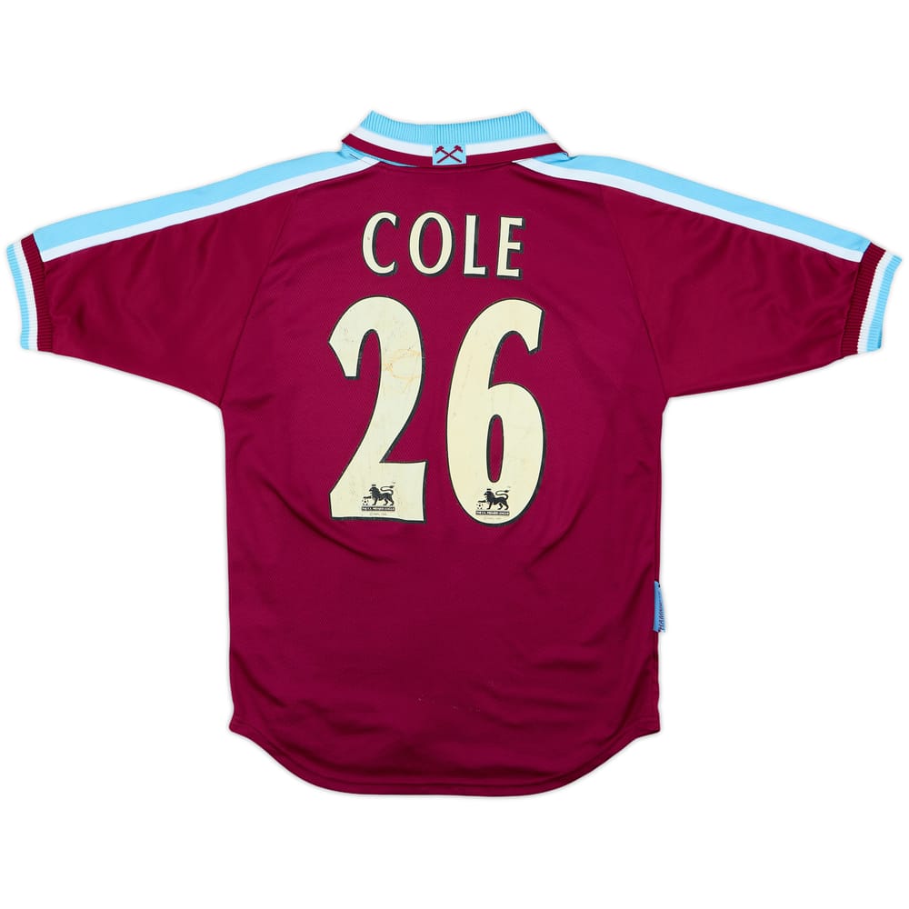 1999-01 West Ham Home Shirt Cole #26 - 5/10 - (L.Boys)