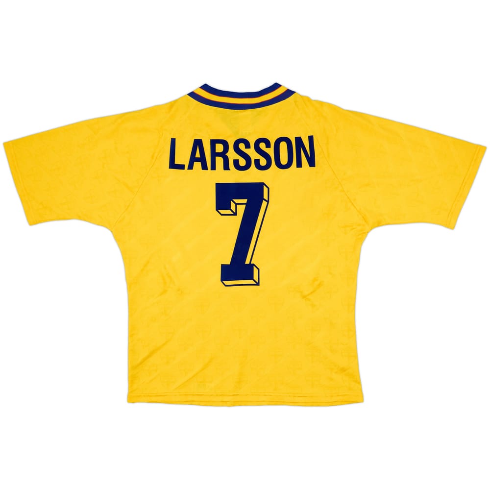 1994-96 Sweden Home Shirt Larsson #7 - 8/10 - (XL)