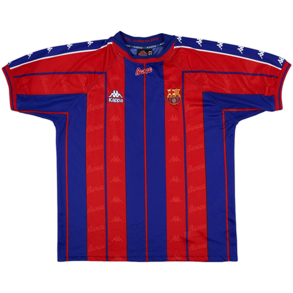 1997-98 Barcelona Home Shirt - 8/10 - (XL)