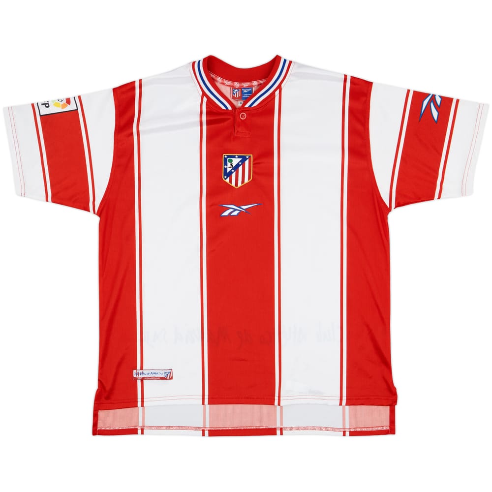 1999-00 Atletico Madrid Home Shirt - 9/10 - (XL)