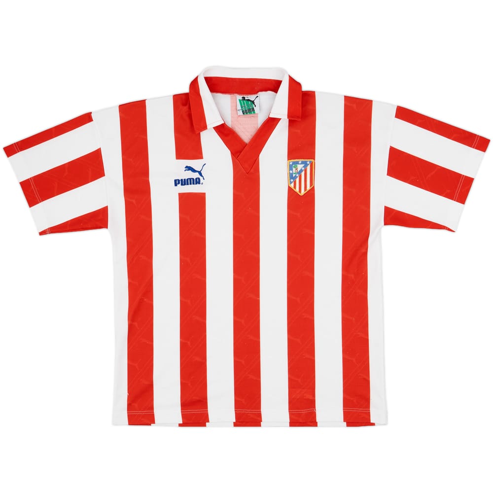 1992-93 Atletico Madrid Home Shirt - 7/10 - (L)