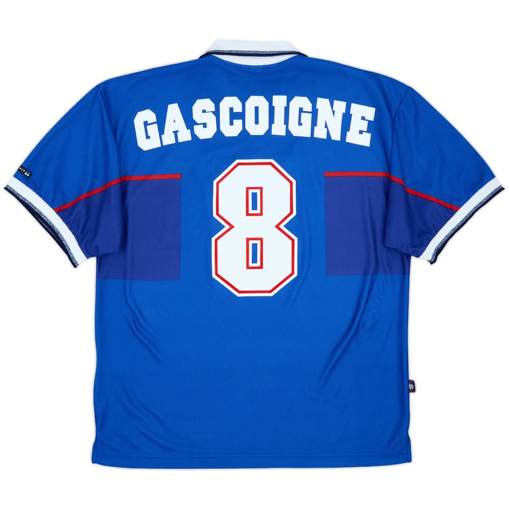 1997-99 Rangers Home Shirt Gascoigne #8 - 9/10 - (L)