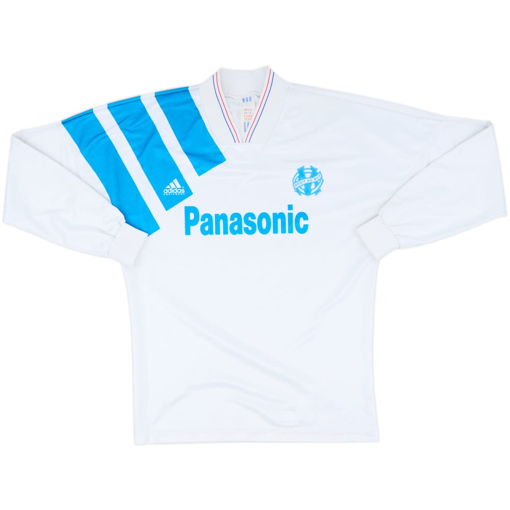1991-92 Olympique Marseille Home L/S Shirt - 9/10 - (M/L)