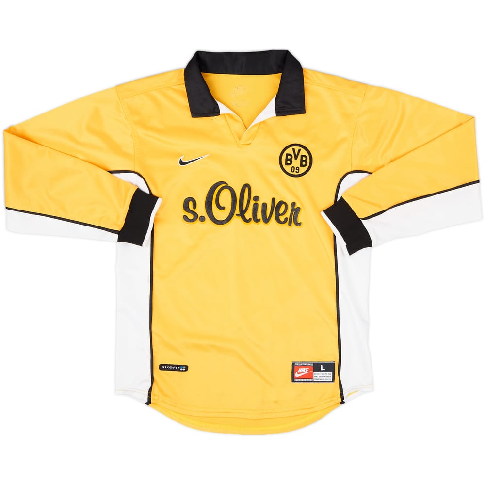 1998-00 Borussia Dortmund Home L/S Shirt - 7/10 - (L.Boys)