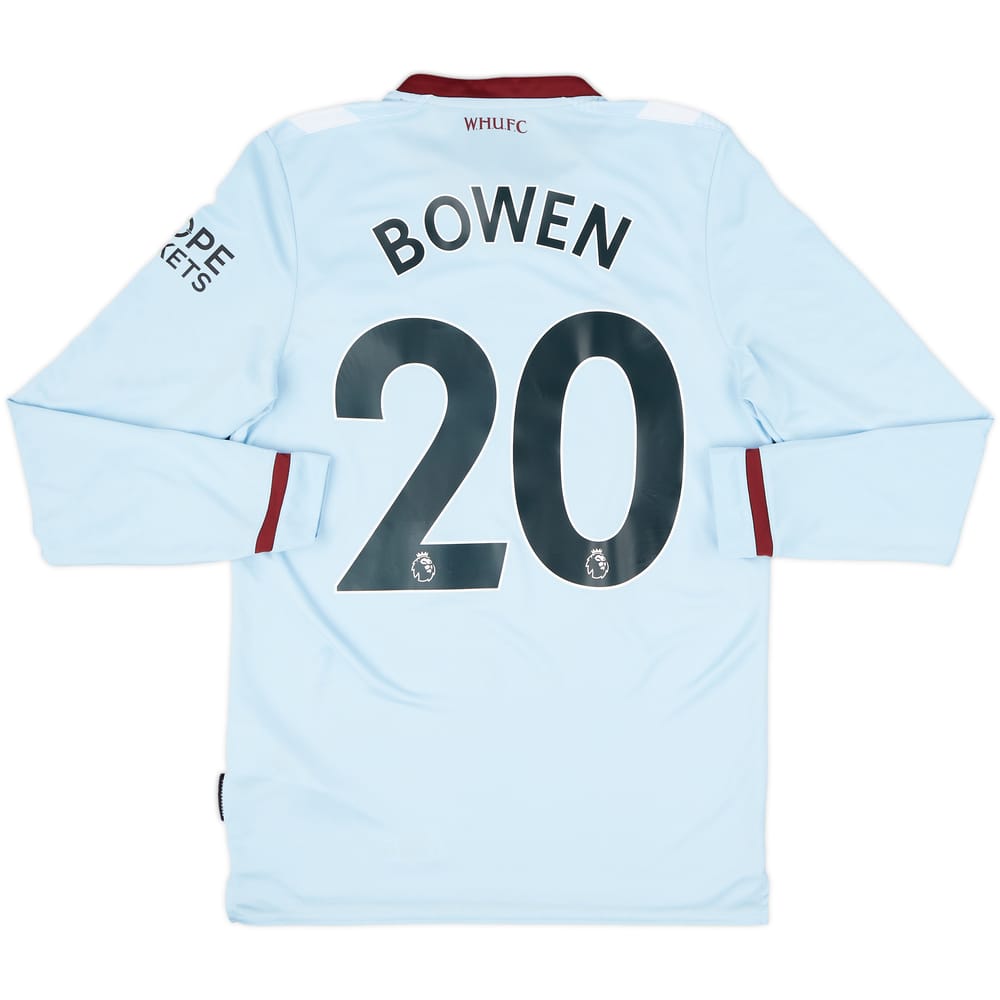 2021-22 West Ham Away L/S Shirt Bowen #20 - 9/10 - (S)