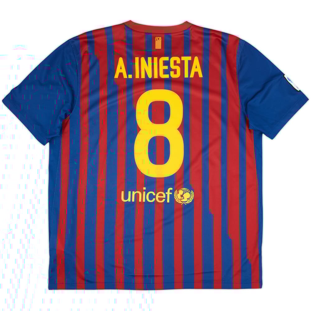2011-12 Barcelona Home Shirt A.Iniesta #8 - 8/10 - (XL)