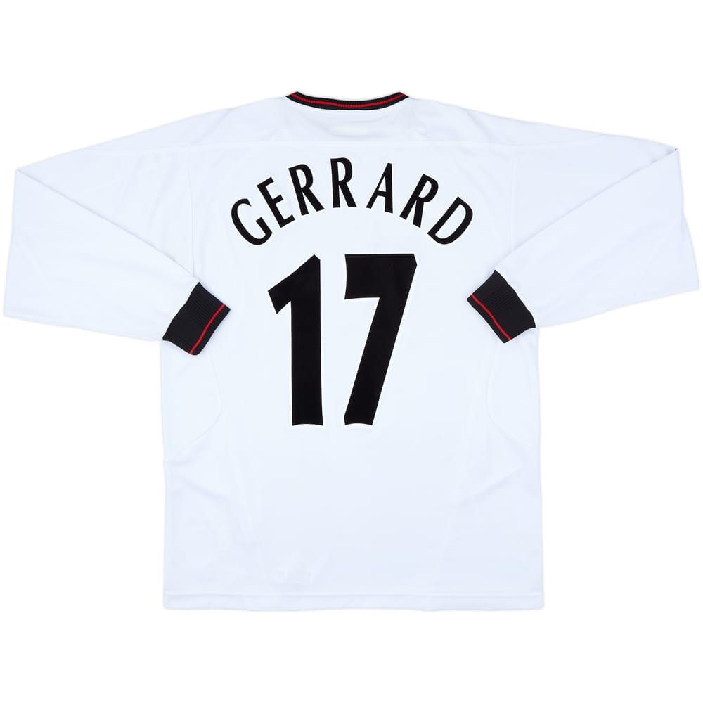 2003-04 Liverpool Away L/S Shirt Gerrard #17 - 8/10 - (S/M)