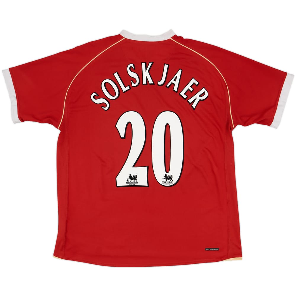 2006-07 Manchester United Home Shirt Solskjaer #20 - 5/10 - (L)
