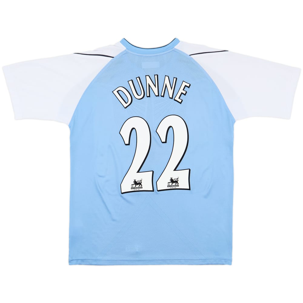 2006-07 Manchester City Home Shirt Dunne #22 - 8/10 - (L)
