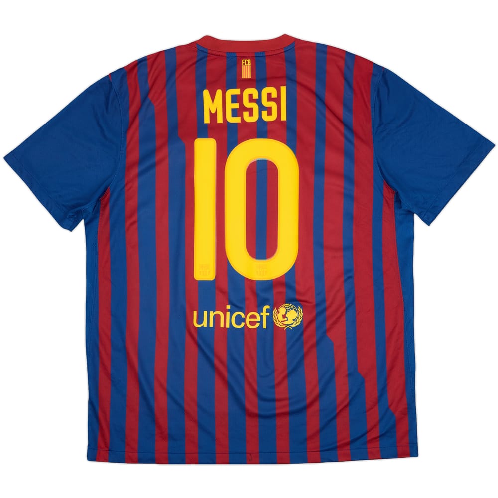 2011-12 Barcelona Authentic Home Shirt Messi #10 - 7/10 - (L)