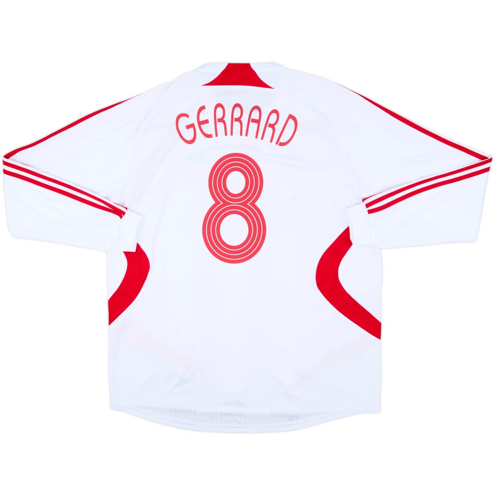 2007-08 Liverpool Away L/S Shirt Gerrard #8 - 8/10 - (XL)