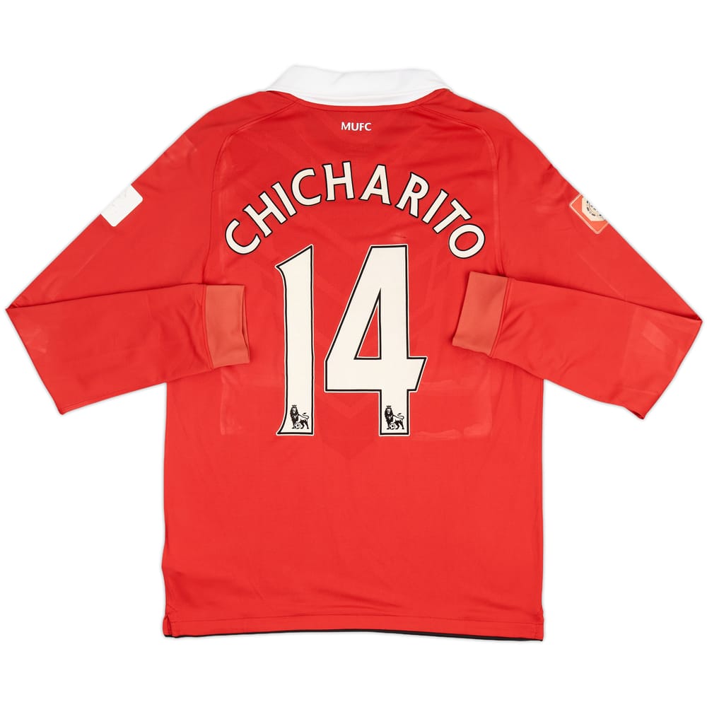 2010-11 Manchester United Home L/S Shirt Chicharito #14 - 5/10 - (M)