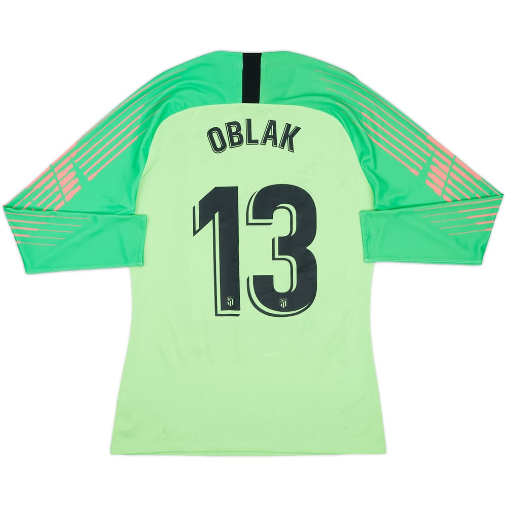 2018-19 Atletico Madrid Player Issue GK Shirt Oblak #13 - 9/10 - (L)