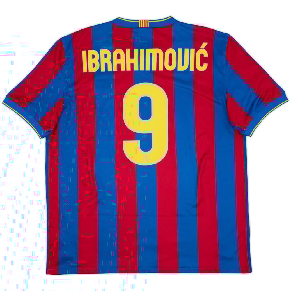 2009-10 Barcelona Home Shirt Ibrahimovic #9 - 9/10 - (XL)