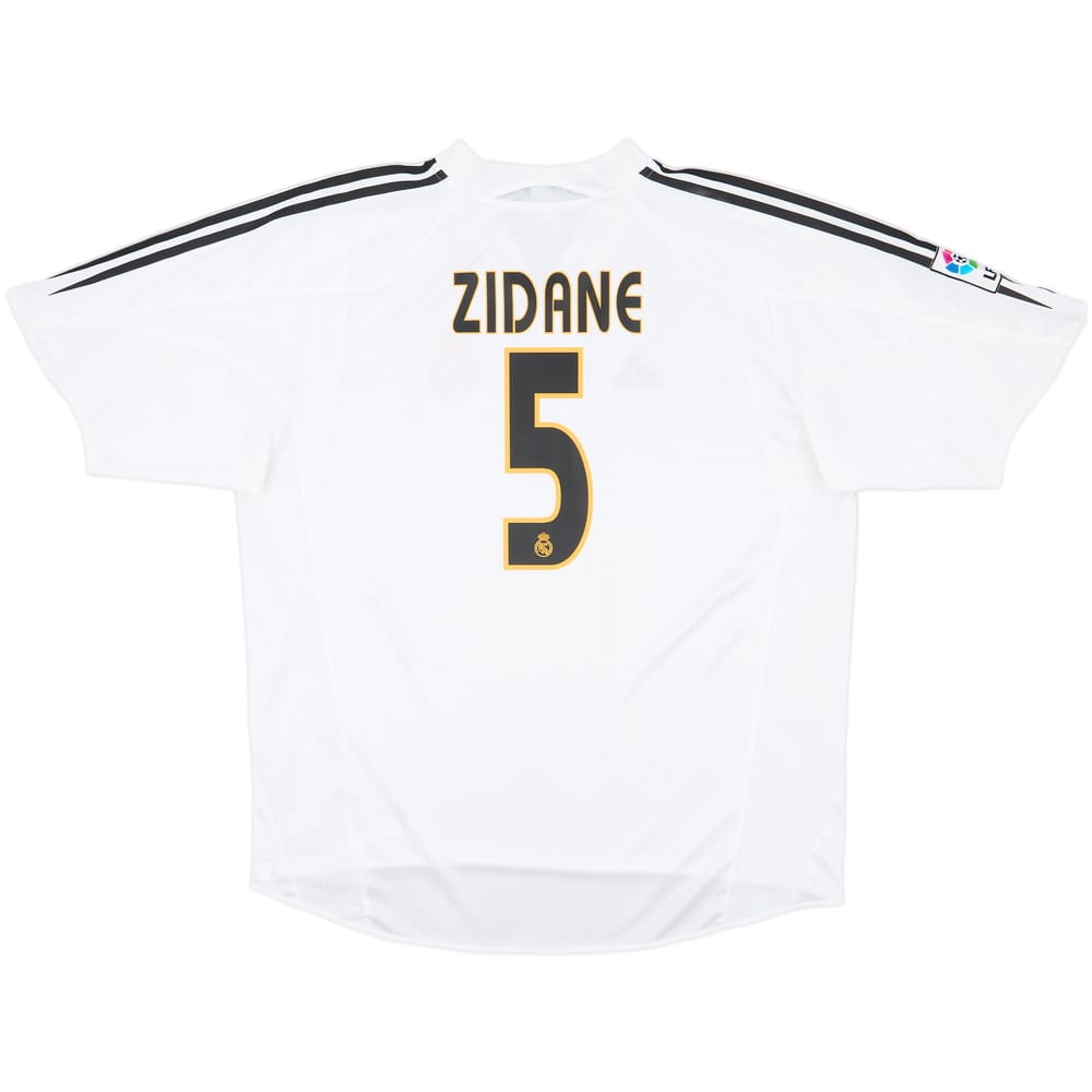 2004-05 Real Madrid Home Shirt Zidane #5 - 9/10 - (XXL)