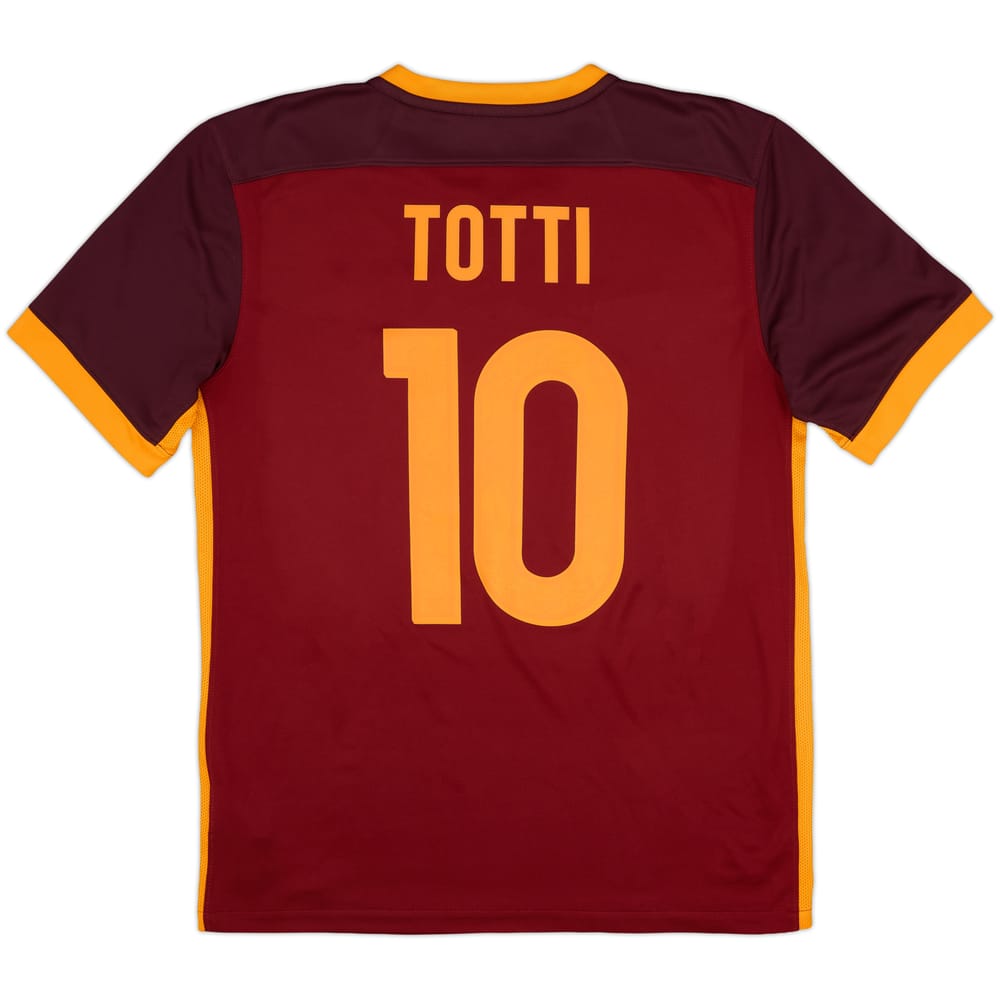 2015-16 Roma Home Shirt Totti #10 - 10/10 - (M)