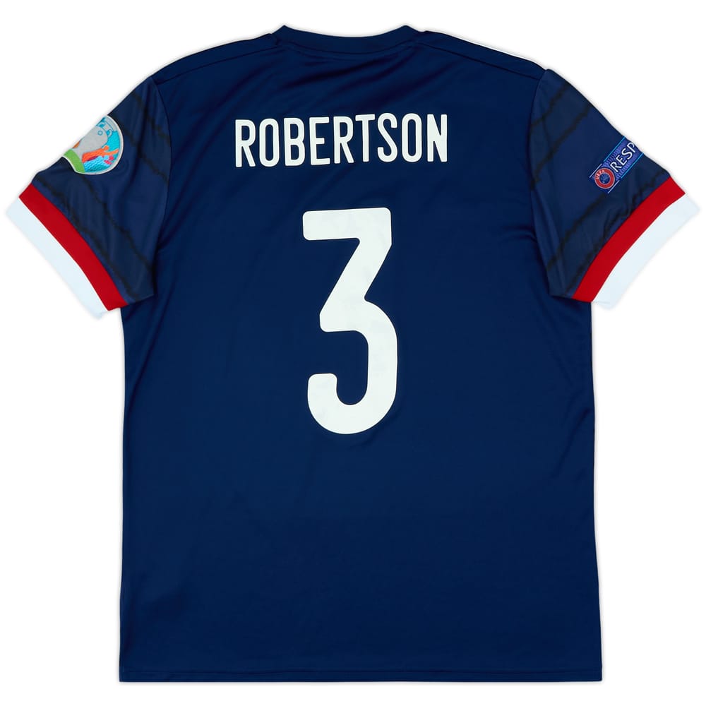 2020-22 Scotland Home Shirt Robertson #3 - 9/10 - (L)
