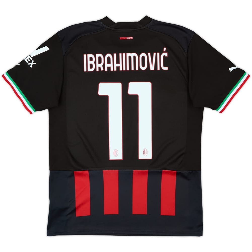 2022-23 AC Milan Home Shirt Ibrahimovic #11 - 9/10 - (M)