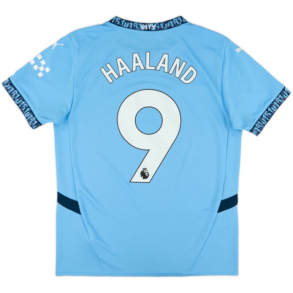 2024-25 Manchester City Home Shirt Haaland #9 - 7/10 - (M)