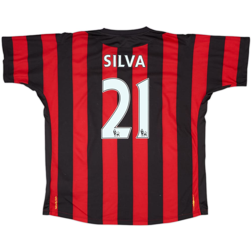2011-12 Manchester City Away Shirt Silva #21 - 7/10 - (XXL)