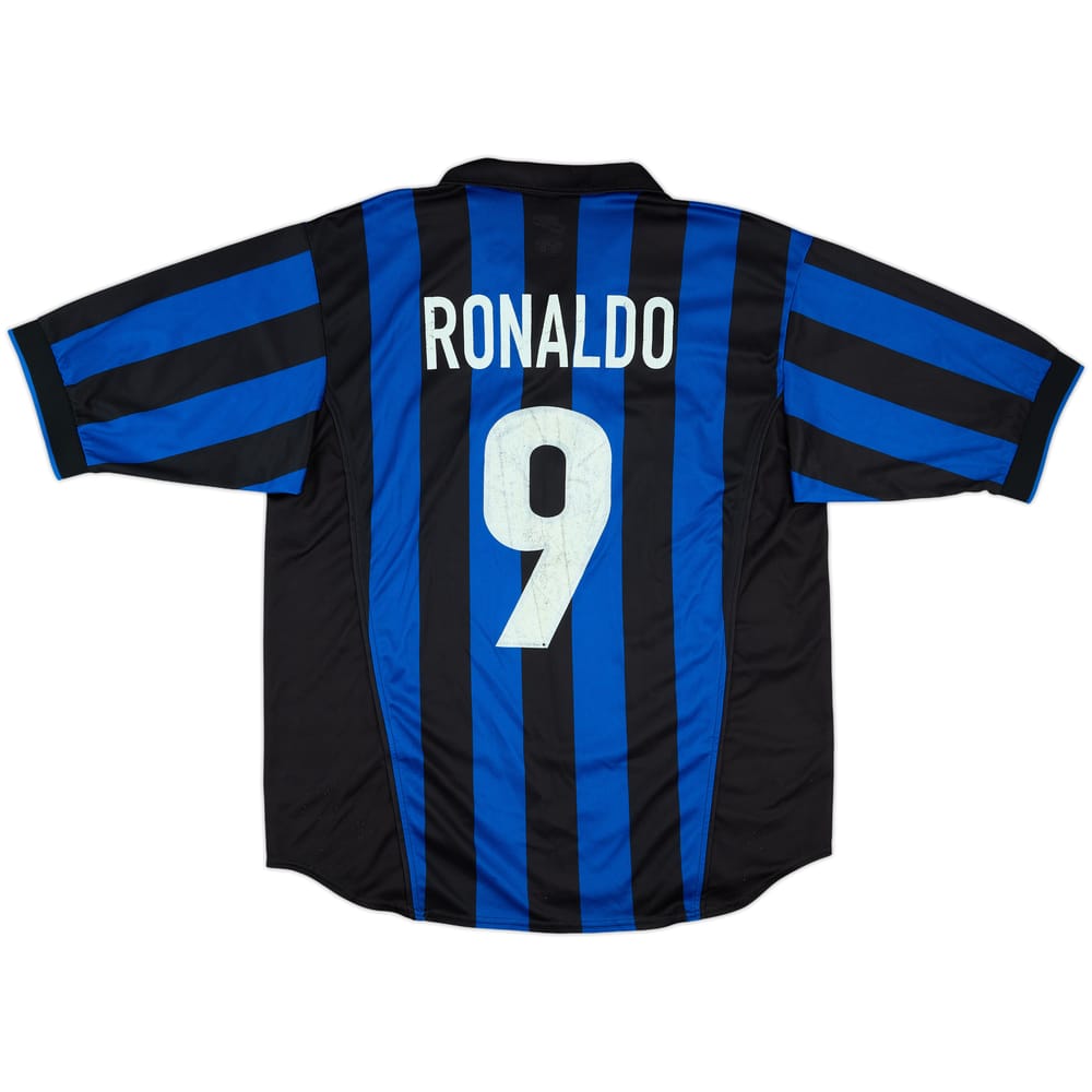 1998-99 Inter Milan Home Shirt Ronaldo #9 - 6/10 - (L)