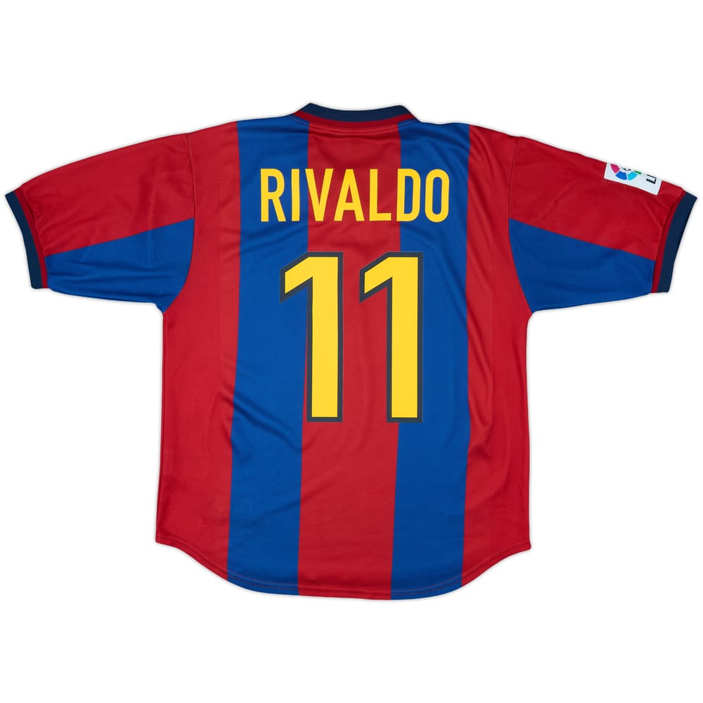 1998-00 Barcelona Home Shirt Rivaldo #11 - 8/10 - (M)