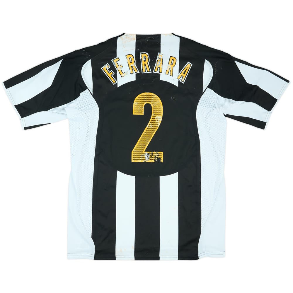 2004-05 Juventus Match Issue Champions League Home Shirt Ferrara #2