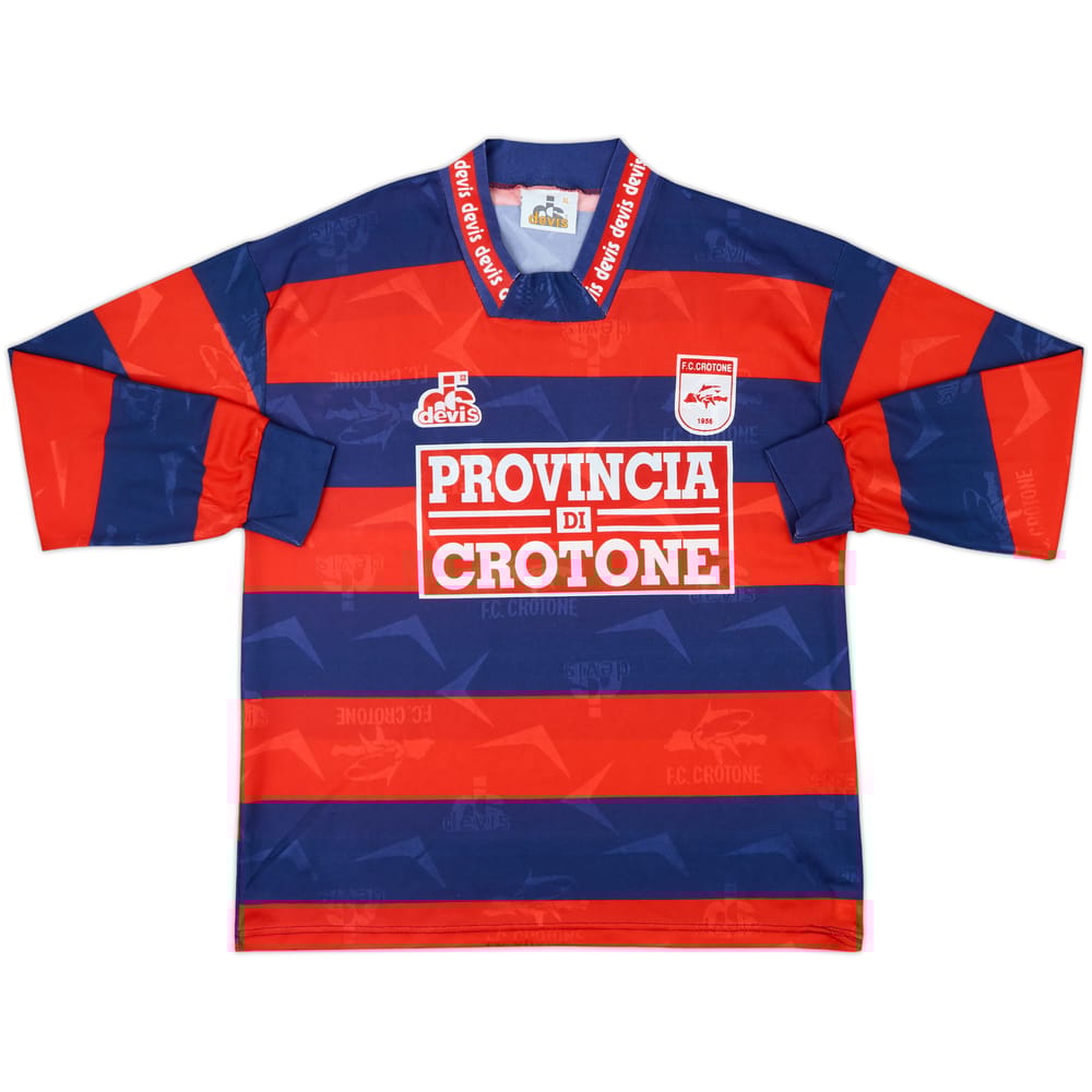 1997-98 Crotone Home L/S Shirt #3 - 9/10 - (XL)