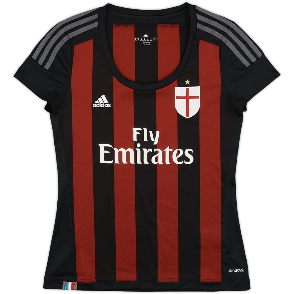 2015-16 AC Milan Home Shirt - 9/10 - (Women's M)